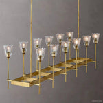 Torche Sculpted Glow Rectangular Chandelier 54"