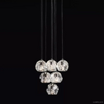 Boule De Radiant Crystal Cluster Chandelier 14"
