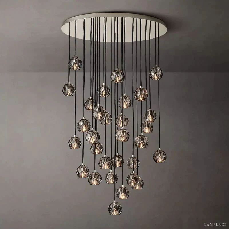 Boule De Radiant Crystal Cluster Chandelier 40"