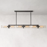 Savile Crystal Block Linear Chandelier 72"