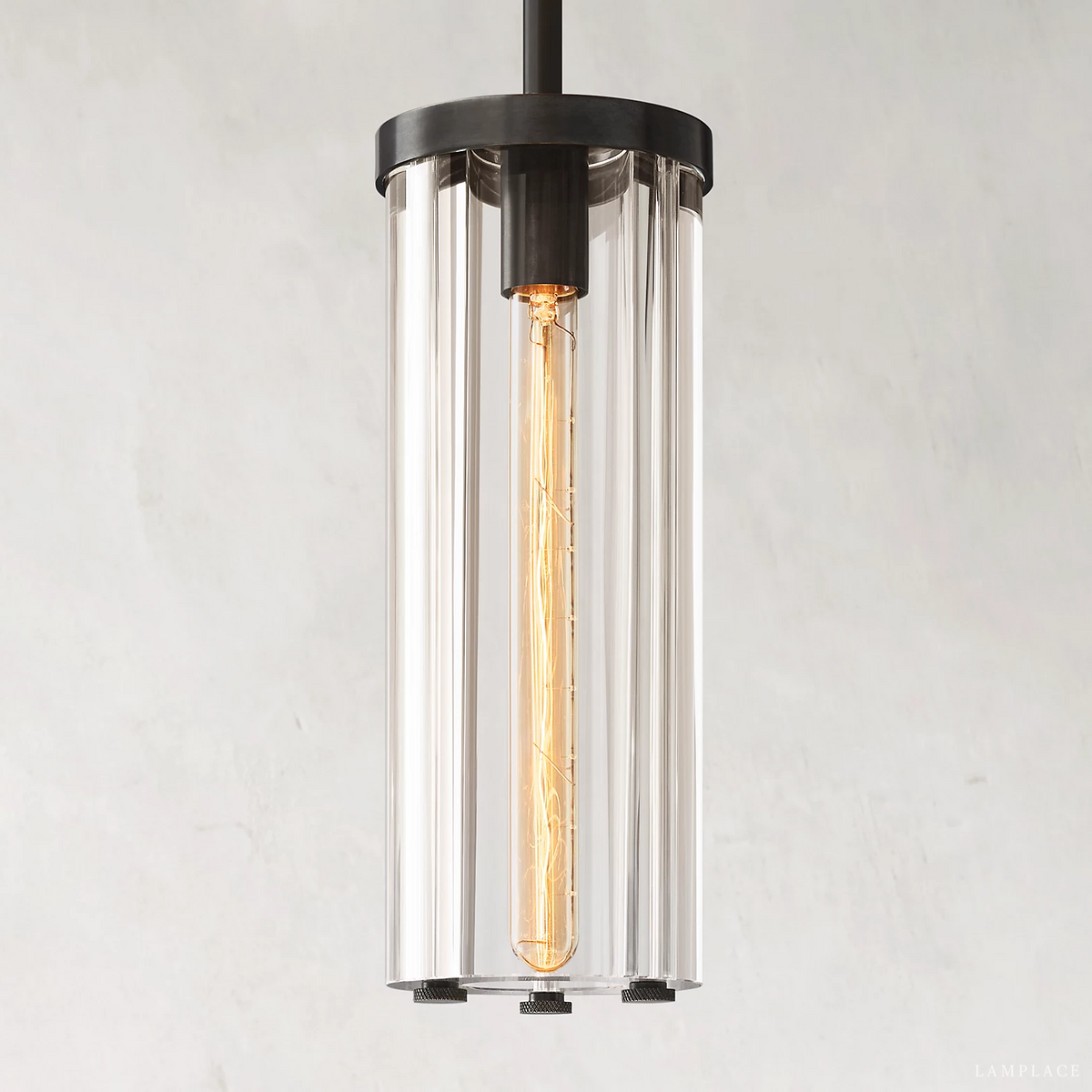 Savile Crystal Block Round Pendant Light