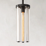 Savile Crystal Block Round Pendant Light