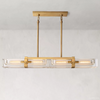 Savile Crystal Block Linear Chandelier 48"