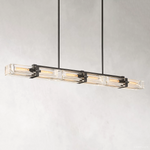 Savile Crystal Block Linear Chandelier 72"