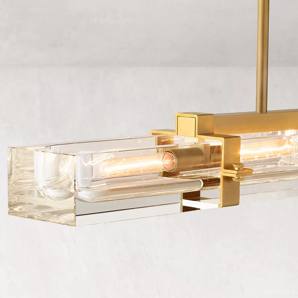 Savile Crystal Block Linear Chandelier 48"