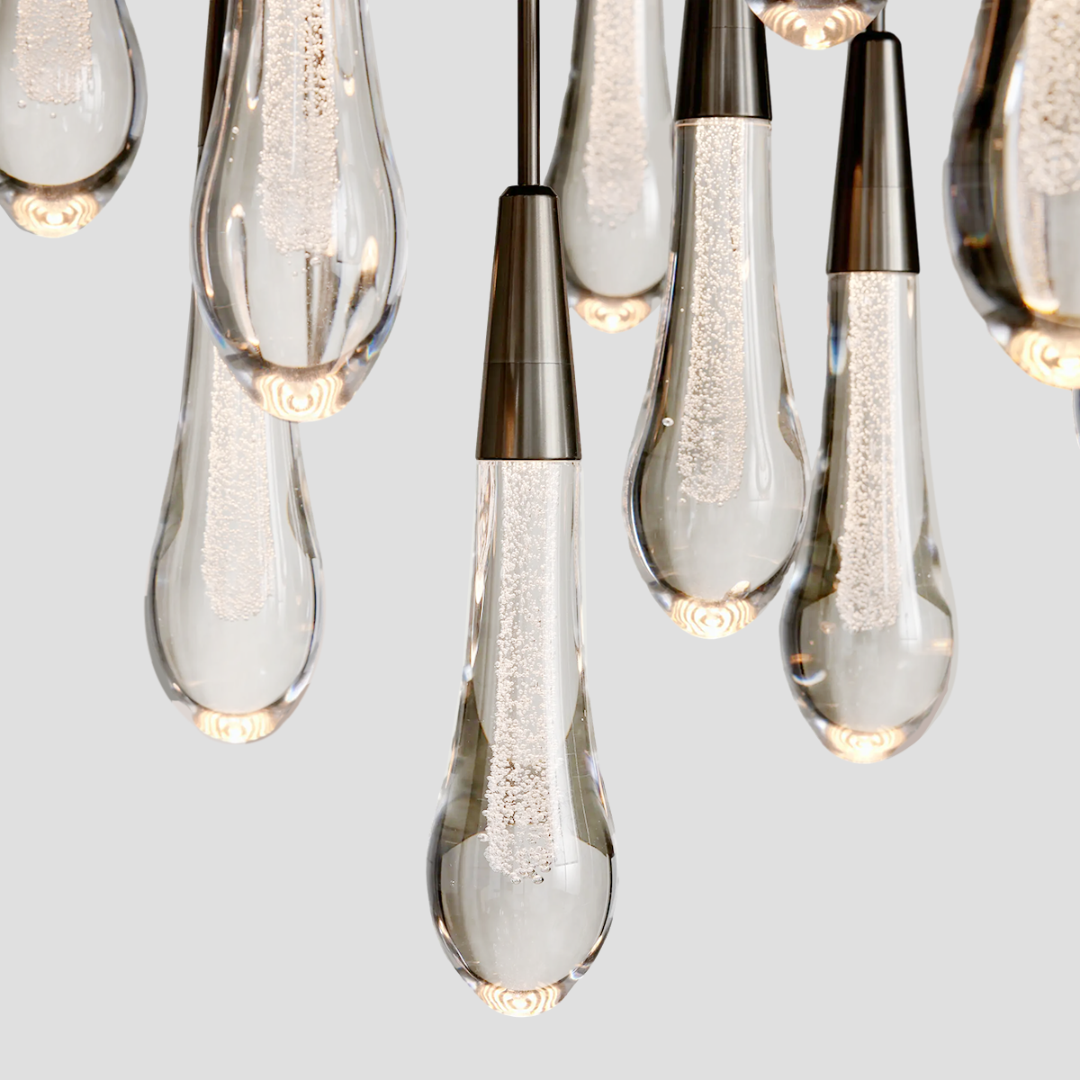 Soltaire Raindrop Glass Linear Chandelier