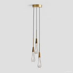 Soltaire Raindrop Crystal Cluster Pendant Light
