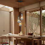 Rain Aura Glass Round Chandelier 8"