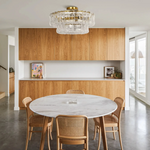 Ghiaccio Textured Glass Flush Mount