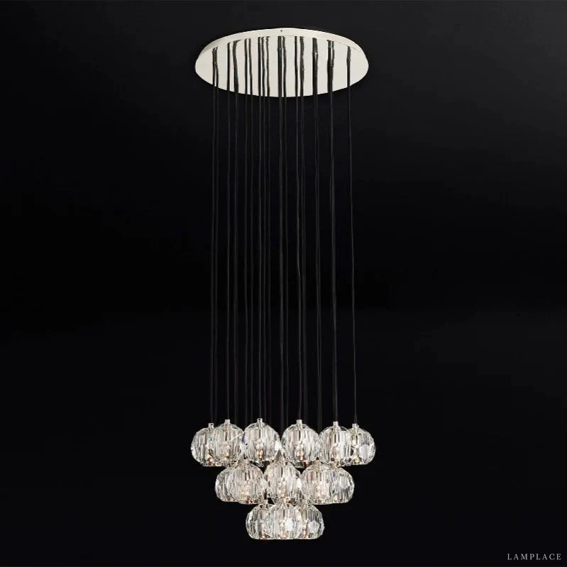 Boule De Radiant Crystal Cluster Chandelier 24"