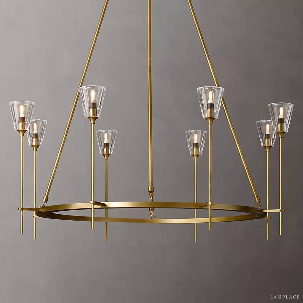 Torche Sculpted Glow Round Chandelier 46"