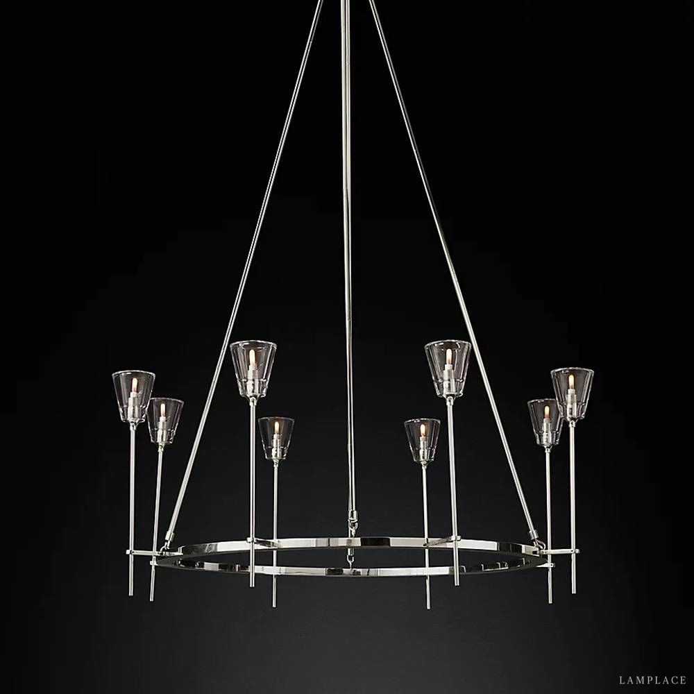 Torche Sculpted Glow Round Chandelier 46"