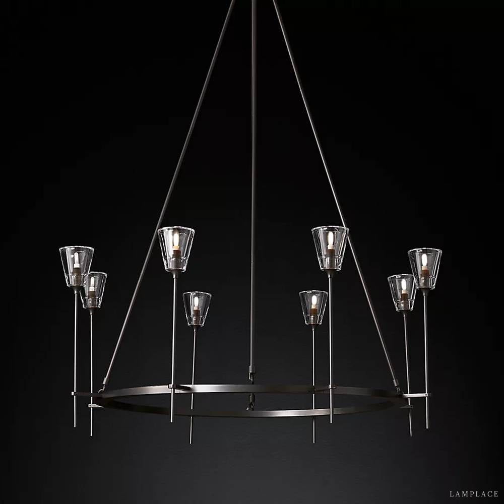 Torche Sculpted Glow Round Chandelier 46"