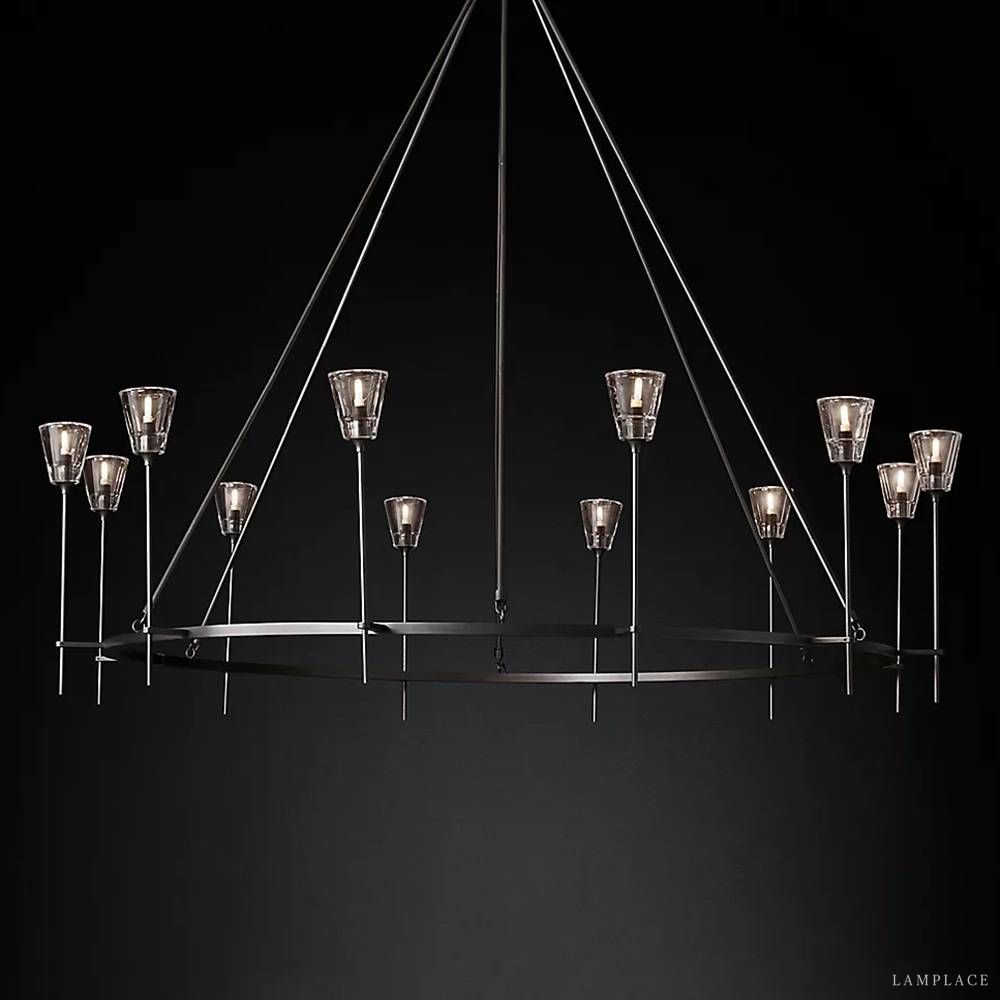 Torche Sculpted Glow Round Chandelier 70"