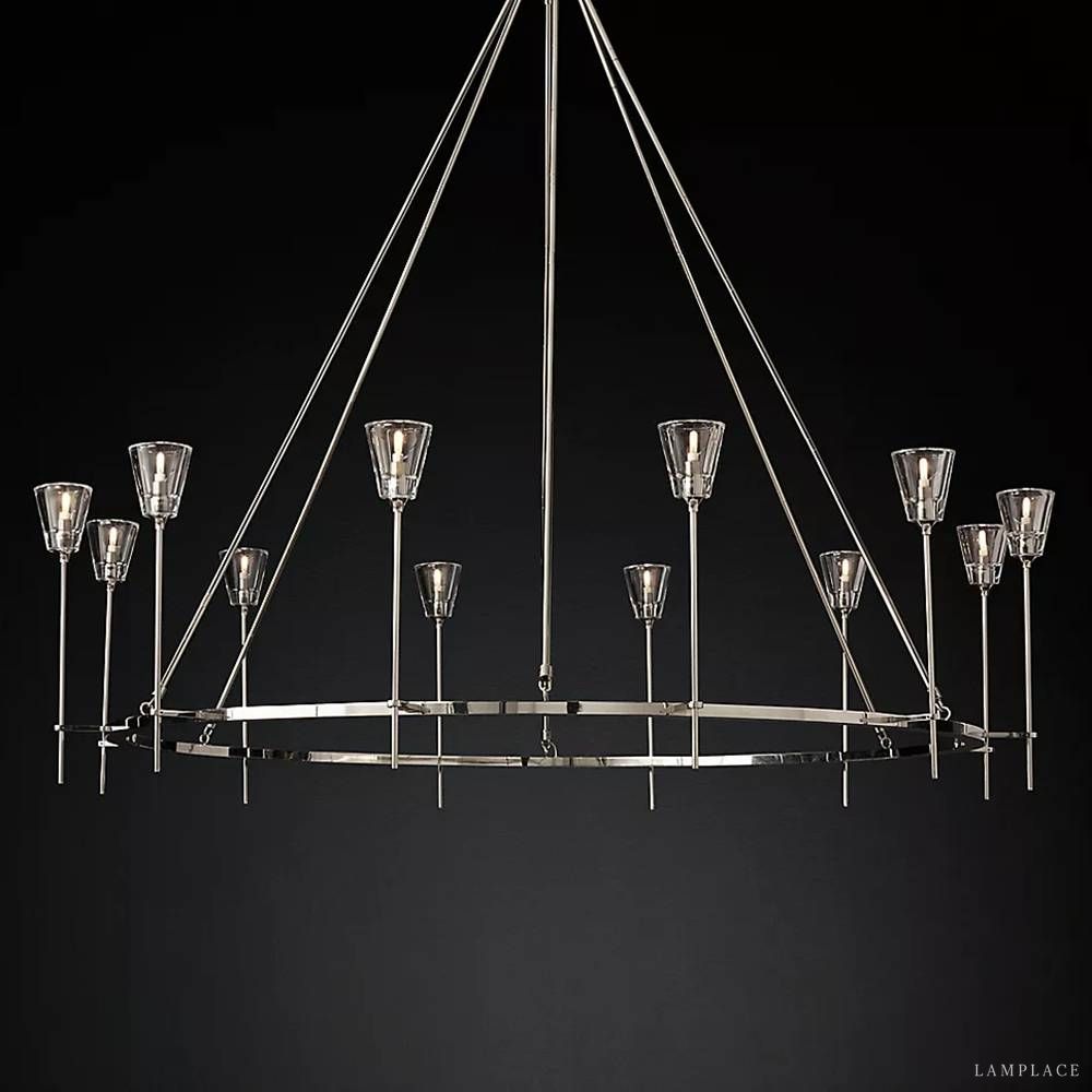 Torche Sculpted Glow Round Chandelier 70"