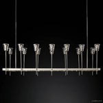 Torche Sculpted Glow Rectangular Chandelier 67"