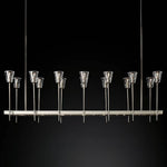 Torche Sculpted Glow Rectangular Chandelier 67"