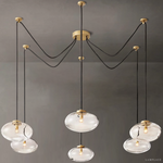 Cabrette Float Glass Suspended Chandelier 84"