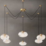 Cabrette Float Glass Suspended Chandelier 84"