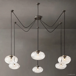 Cabrette Float Glass Suspended Chandelier 84"
