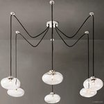 Cabrette Float Glass Suspended Chandelier 84"