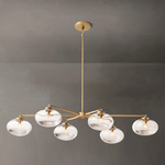 Cabrette Float Glass Mobile Linear Chandelier 60"