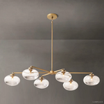 Cabrette Float Glass Mobile Linear Chandelier 72"