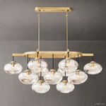 Cabrette Float Glass Linear Chandelier 54"