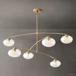 Cabrette Float Glass Mobile Round Chandelier 48"