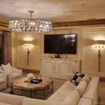 Harlow Faceted Crystal Round Chandelier 19"