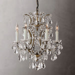 Rococo Vintage Crystal Round Chandelier 18"