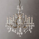 Rococo Vintage Crystal Round Chandelier 28"