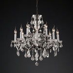 Rococo Vintage Crystal Round Chandelier 28"
