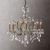 Rococo Vintage Crystal Round Chandelier 28"