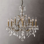 Rococo Vintage Crystal Round Chandelier 28"