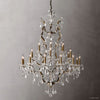 Rococo Vintage Crystal Round Chandelier 40"