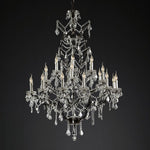 Rococo Vintage Crystal Round Chandelier 40"