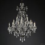Rococo Vintage Crystal Round Chandelier 40"
