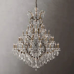 Rococo Vintage Crystal Round Chandelier 72"