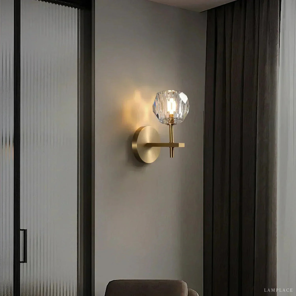 Boule De Radiant Crystal Short Wall Sconce