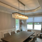 Odeon Deco Prism Rectangular Tiered Chandelier 59"