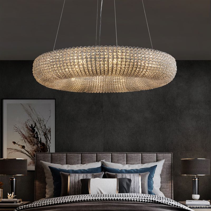 Halo Stranded Crystal Round Chandelier 41"