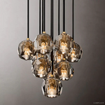 Boule De Radiant Crystal Cluster Chandelier 14"