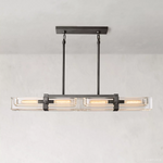 Savile Crystal Block Linear Chandelier 48"