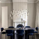 Soltaire Raindrop Glass Linear Chandelier