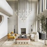 Soltaire Raindrop Glass Round Chandelier