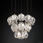 Boule De Radiant Crystal Cluster Chandelier 19"