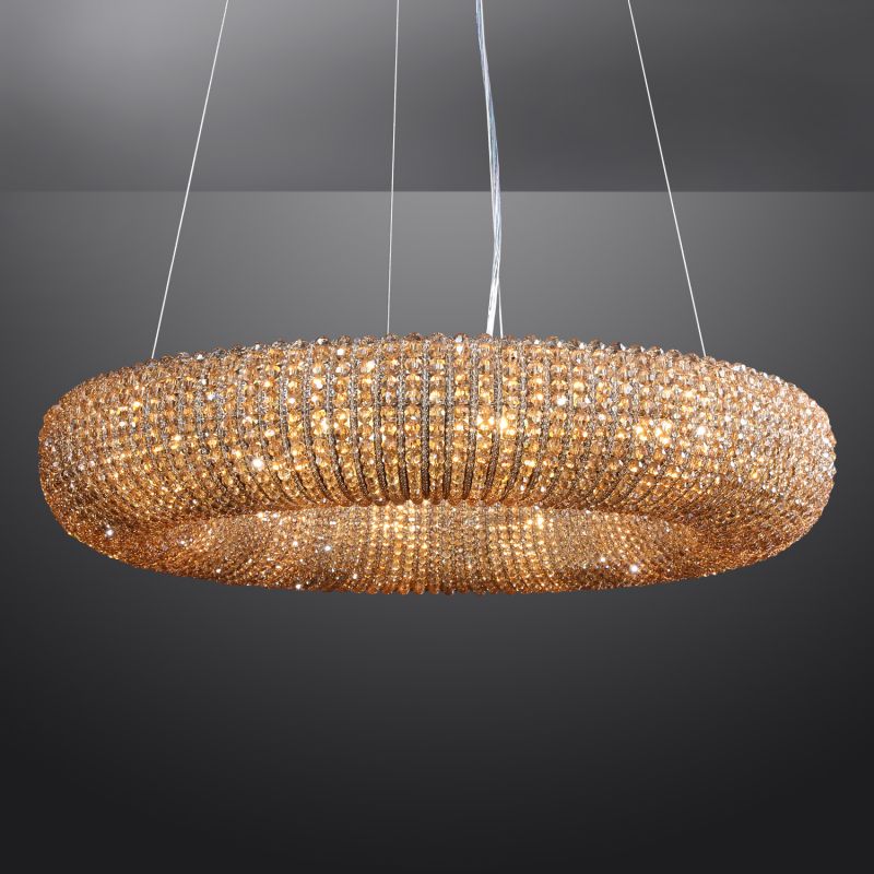 Halo Stranded Crystal Round Chandelier 41"