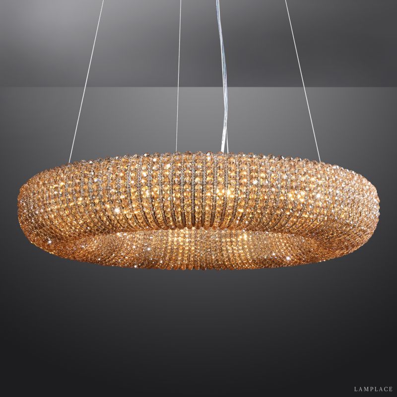Halo Stranded Crystal Round Chandelier 41"