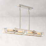 Savile Crystal Block Linear Chandelier 48"